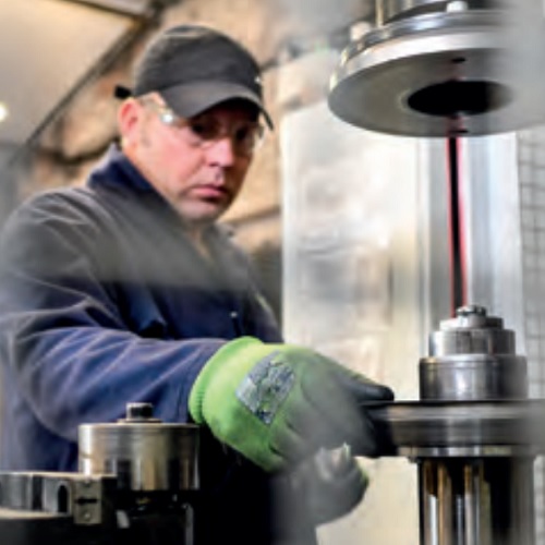 Geological sieve by Glenammer during the manufacturing process at the factory in Scotland, UK.