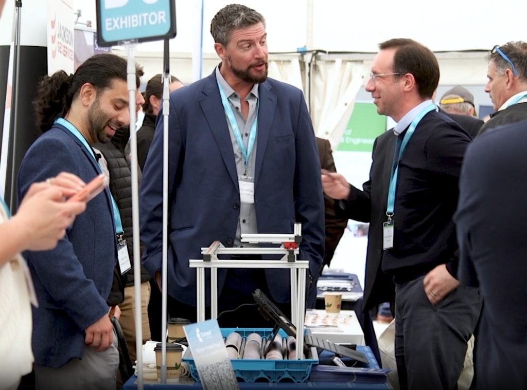 Nitesh Patel of Axial Supplies and Grant Wilson of UCP Africa Pty Ltd. Exhibiting at the UK mining conference in cornwall
